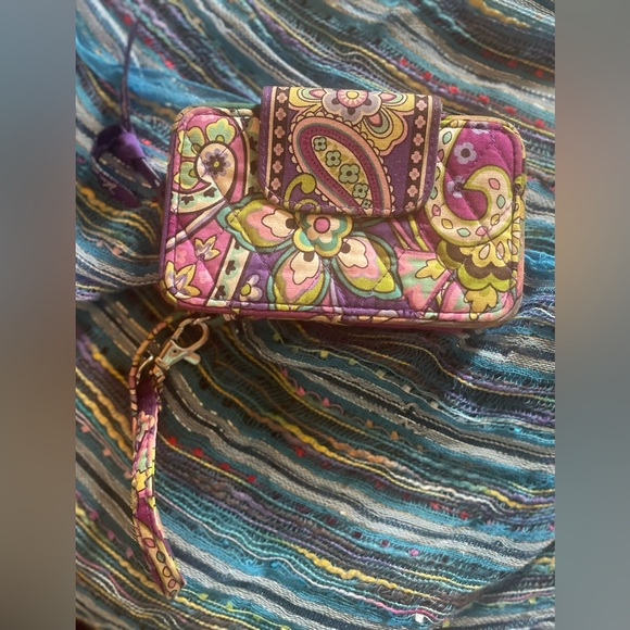 Sassy multicolored purple Vera Bradley wallet. Measures apx 6 x 4”. EUC - Picture 4 of 11
